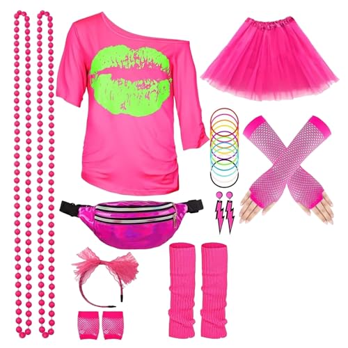 YIZITU 80er-Jahre-Kostüme für Damen, Kostümzubehör, Halloween, Weihnachten, Cosplay, Party, Tutu, Rock, Stirnband YIZITU 80er-Jahre-Kostüme für Damen, Kostümzubehör, Halloween, Weihnachten, Cosplay, Party, Tutu, Rock, Stirnband von YIZITU