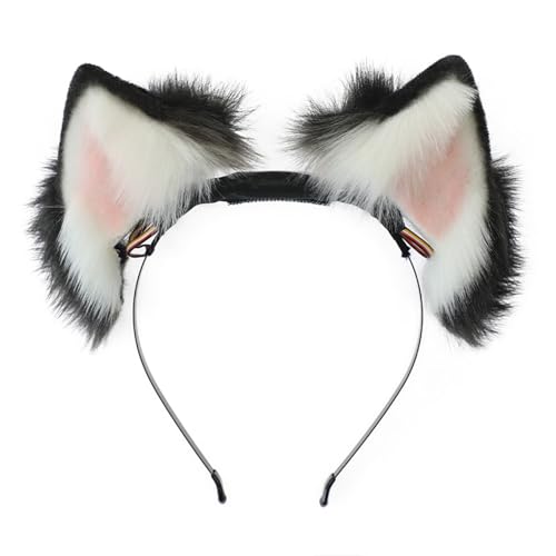 YIZITU Abnehmbare Anime Cosplay Requisiten Katzen Haar Hoop Pelzige Katzen Ohr Haar Styling Dynamisches Ohr Stirnband Katzen Tier Karneval YIZITU Abnehmbare Anime Cosplay Requisiten Katzen Haar Hoop Pelzige Katzen Ohr Haar Styling Dynamisches Ohr Stirnband Katzen Tier Karneval von YIZITU