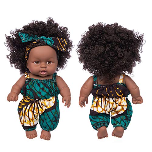 YIZITU Afrikaner Schwarzes Babyspielzeug Mit Lockigem Haar Weihnachts Simoktion Cartoon Für Süße Boys Girls Simused Cartoon Baby Spielzeug YIZITU Afrikaner Schwarzes Babyspielzeug Mit Lockigem Haar Weihnachts Simoktion Cartoon Für Süße Boys Girls Simused Cartoon Baby Spielzeug von YIZITU