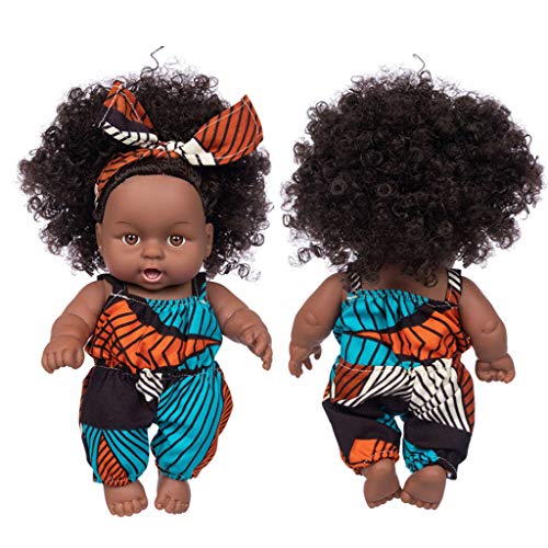 YIZITU Afrikaner Schwarzes Babyspielzeug Mit Lockigem Haar Weihnachts Simoktion Cartoon Für Süße Boys Girls Simused Cartoon Baby Spielzeug YIZITU Afrikaner Schwarzes Babyspielzeug Mit Lockigem Haar Weihnachts Simoktion Cartoon Für Süße Boys Girls Simused Cartoon Baby Spielzeug von YIZITU