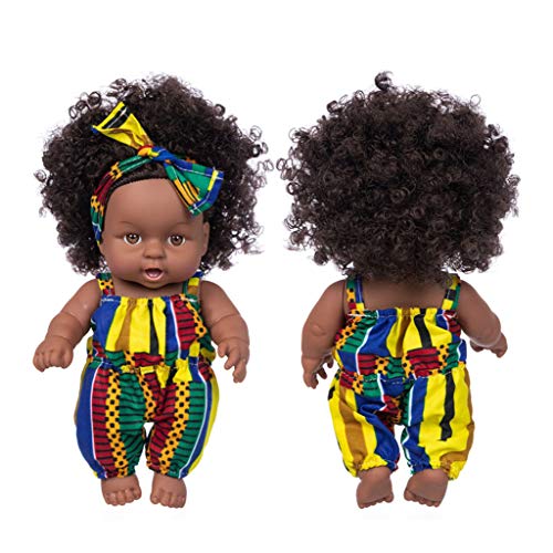YIZITU Afrikaner Schwarzes Babyspielzeug Mit Lockigem Haar Weihnachts Simoktion Cartoon Für Süße Boys Girls Simused Cartoon Baby Spielzeug YIZITU Afrikaner Schwarzes Babyspielzeug Mit Lockigem Haar Weihnachts Simoktion Cartoon Für Süße Boys Girls Simused Cartoon Baby Spielzeug von YIZITU