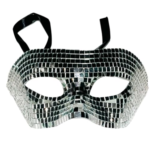 YIZITU Auftrittskostüm, halbes Gesicht, Halloween, Karneval, Festival, Maskerade, Party, Hochzeit, halbes Gesicht, Kostüm, Halloween, Cosplay von YIZITU