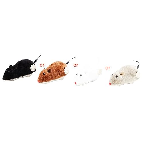 YIZITU Aufzieh Mäuse Spielzeug klassisches Streicielzeug für Kinder Tier Partygeschenke für Kinder klassisches Aufzieh Spielzeug Plüsch Maus für Katze von YIZITU