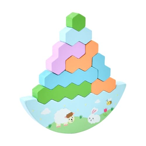 YIZITU Ausgleich Von Holzblöcken Puzzlespielzeug Für Familien BAU Block Tower Game Für Kreative Spiel Und Koordinationsfähigkeiten Bausteine Kinder Kinder von YIZITU