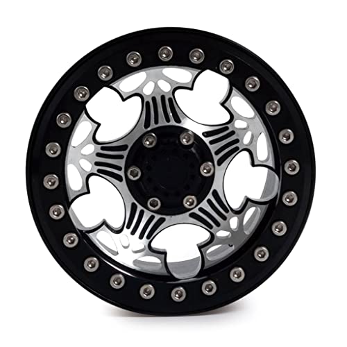 YIZITU Autospielzeug Car 6.37x4.1cm/2 51x1.61in Modellteile Für Spielzeugkollektoren Aluminiumlegierung Metall Beadlock Wheel Rims Beadlock Rings von YIZITU
