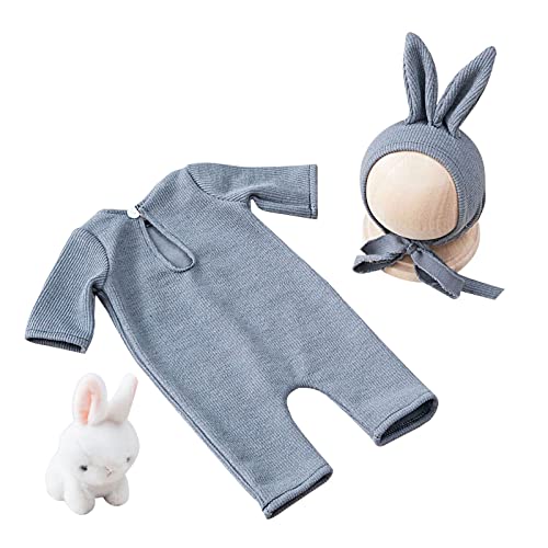 YIZITU Baby Foto Requisiten Kaninchen Kostüm Set Strampler & Neugeborene Foto Requisiten Fotografie Kleidung von YIZITU