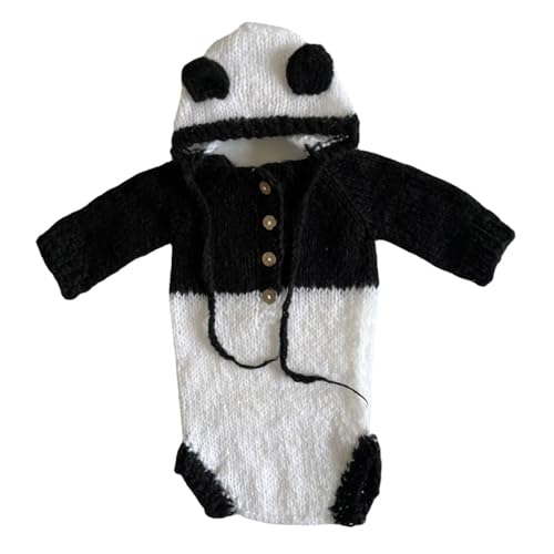 YIZITU Babyfotografie Requisiten Anzug Für Säugling Panda Motorhaube Langarm Strampler Neugeborene Foto BodySuit Skinfriendly Baby Foto Outfit Handgefertigtes Häkelkostüm YIZITU Babyfotografie Requisiten Anzug Für Säugling Panda Motorhaube Langarm Strampler Neugeborene Foto BodySuit Skinfriendly Baby Foto Outfit Handgefertigtes Häkelkostüm von YIZITU