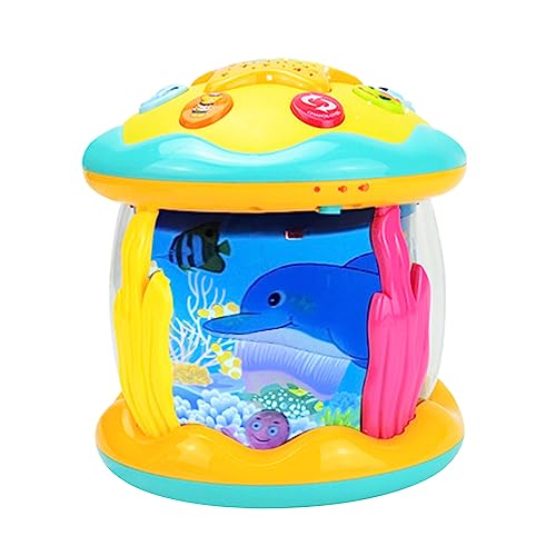 YIZITU Babymusikspielzeug LED Elektronische Projektion Rotierende Drum Für Kleinkind 4 5 Kinder Bildungsspielzeug Geburtstagsgeschenk von YIZITU