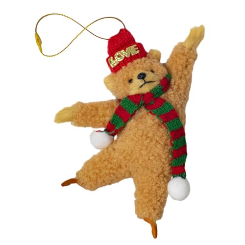 YIZITU Ballettbärenpuppe Schlüsselbund Plüsch Spielzeug Anhänger Keyring Stofftiere Paar Schlüsselringe Ornament Für Beutel Telefone Tasten Tanzbärte von YIZITU