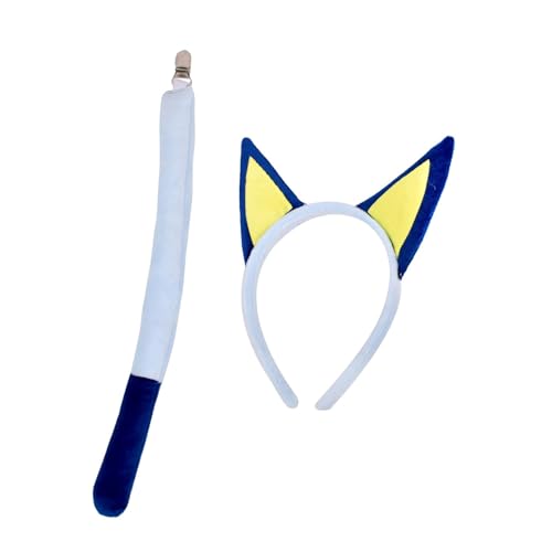 YIZITU Cartoon-Hundeohren, Plüsch-Stirnband und -schwanz, Set für Kinder, Halloween, Cosplay, Kostüm, Zubehör, Geburtstagsparty-Zubehör YIZITU Cartoon-Hundeohren, Plüsch-Stirnband und -schwanz, Set für Kinder, Halloween, Cosplay, Kostüm, Zubehör, Geburtstagsparty-Zubehör von YIZITU