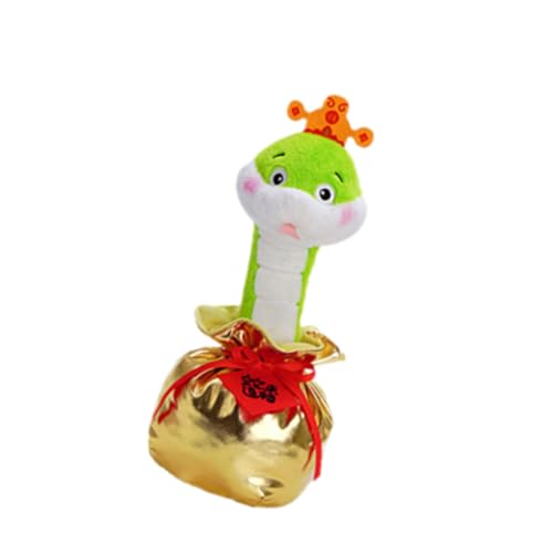 YIZITU Cartoon Stofftiere Spielzeug Lovely Snake Shape Musical Anime Figur Schlange Maskottchen für Chinesisches Neujahr Kinder Geschenk Cartoon Plüschtier von YIZITU