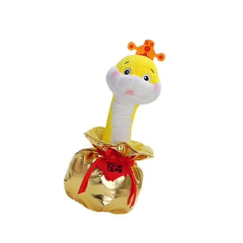 YIZITU Cartoon Stofftiere Spielzeug Lovely Snake Shape Musical Anime Figur Schlange Maskottchen für Chinesisches Neujahr Kinder Geschenk Cartoon Plüschtier von YIZITU