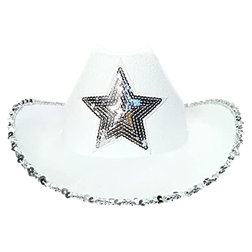 YIZITU Cowboyhut, Cosplay, Cowgirl-Hut, Krempe, Kostüm, Zylinderhut, Kopfbedeckung, Fedora-Hut, Damen, Halloween-Requisiten YIZITU Cowboyhut, Cosplay, Cowgirl-Hut, Krempe, Kostüm, Zylinderhut, Kopfbedeckung, Fedora-Hut, Damen, Halloween-Requisiten von YIZITU