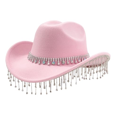 YIZITU Cowboyhut mit Quasten, Disco-Überraschung, Mädchen, Jungen, Cowgirl-Hut für Karneval, Musik, Festival, Disco, Partyhüte YIZITU Cowboyhut mit Quasten, Disco-Überraschung, Mädchen, Jungen, Cowgirl-Hut für Karneval, Musik, Festival, Disco, Partyhüte von YIZITU