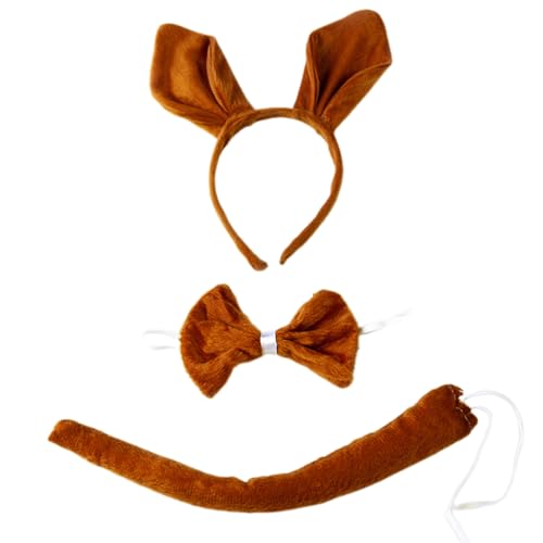 YIZITU Eichhörnchen-Kostüm-Set, Tierohren und Schwanz, Eichhörnchen, Kostüm-Zubehör, Ohr-Stirnband, Schleife, Halloween, Cosplay, Requisiten YIZITU Eichhörnchen-Kostüm-Set, Tierohren und Schwanz, Eichhörnchen, Kostüm-Zubehör, Ohr-Stirnband, Schleife, Halloween, Cosplay, Requisiten von YIZITU