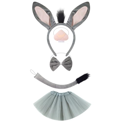 YIZITU Esel-Kostüm, Zubehör für Kinder, Jungen, Mädchen, Cosplay, Geburtstag, Halloween, Cosplay von YIZITU