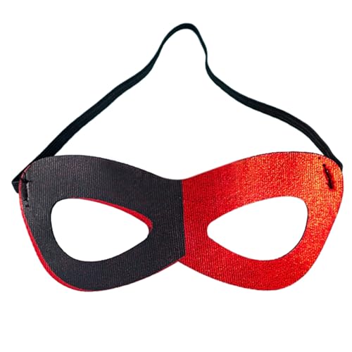 YIZITU Faschings-Clown, Halloween-Party, Patchwork, Maskerade, halbes Gesicht, Abend, Abschlussball für Festivals von YIZITU