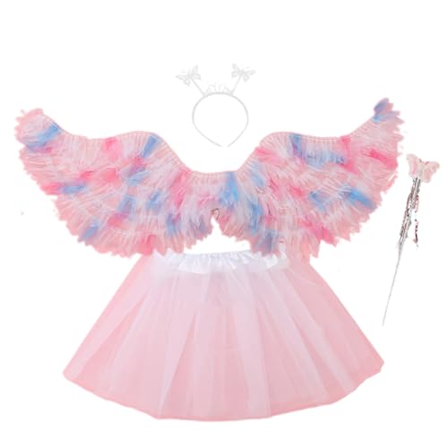 YIZITU Feenkostüm-Set mit Stirnband, Tutu-Flügel, Cosplay, Kostüm, Feenflügel, Prinzessinnenflügel für Halloween-Party YIZITU Feenkostüm-Set mit Stirnband, Tutu-Flügel, Cosplay, Kostüm, Feenflügel, Prinzessinnenflügel für Halloween-Party von YIZITU