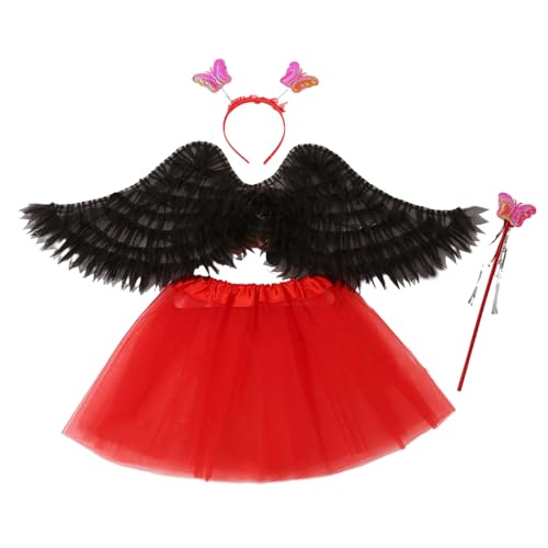 YIZITU Feenkostüm-Set mit Stirnband, Tutu-Flügel, Cosplay, Kostüm, Feenflügel, Prinzessinnenflügel für Halloween-Party YIZITU Feenkostüm-Set mit Stirnband, Tutu-Flügel, Cosplay, Kostüm, Feenflügel, Prinzessinnenflügel für Halloween-Party von YIZITU