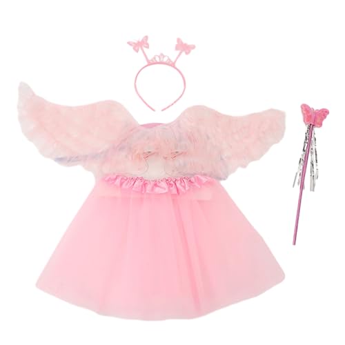 YIZITU Feenkostüm-Set mit Stirnband, Tutu-Flügel, Cosplay, Kostüm, Feenflügel, Prinzessinnenflügel für Halloween-Party YIZITU Feenkostüm-Set mit Stirnband, Tutu-Flügel, Cosplay, Kostüm, Feenflügel, Prinzessinnenflügel für Halloween-Party von YIZITU