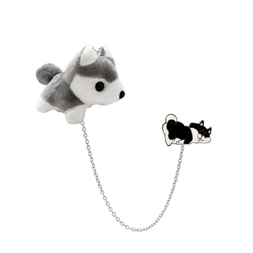 YIZITU Flauschige Kleine Brosche Tiere Figur Spielzeug Weiche Plüschstift Stereoskopische Tierzubehör Cartoon Geschenke Cartoon Brosche Stifte von YIZITU