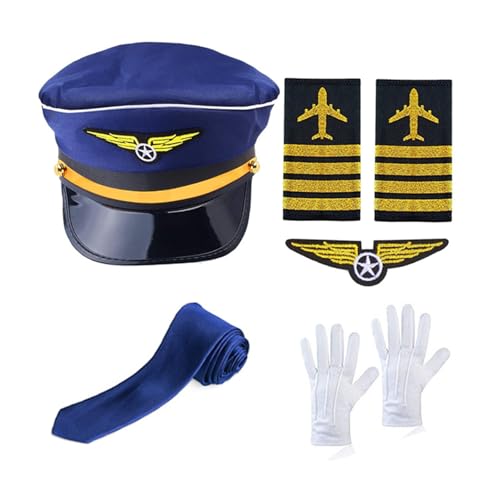 YIZITU Fluggesellschaftskapitän Kostüm Flugbegleiter Rollenspiel Outfits Kapitän Cosplay Accessoire für Männer Frauen Halloween Maskerade YIZITU Fluggesellschaftskapitän Kostüm Flugbegleiter Rollenspiel Outfits Kapitän Cosplay Accessoire für Männer Frauen Halloween Maskerade von YIZITU