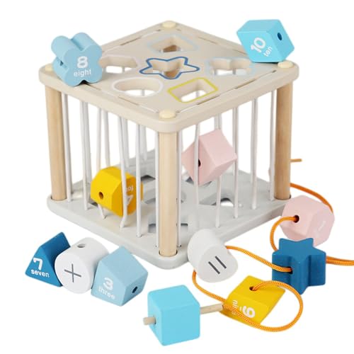 YIZITU Form Passungspassendes Holzspielzeug Pädagogischer Puzzle Block Set Spielzeug Farbe Kognition Geschäftiger Box Lernen Kinder Geschenk von YIZITU