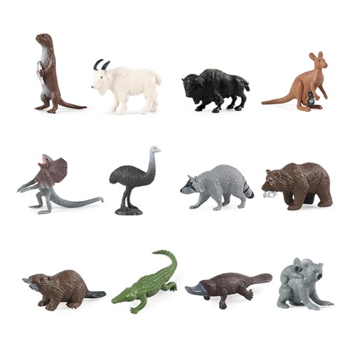 YIZITU Gag Geschenk Für Kinder Und Erwachsene Realistische Wildtier Figuren Kinderparty Bevorzugt Spielzeug Animal Figur Für Kreative Lieferungen EIN Farmkuchen Boy Party Kuchen von YIZITU