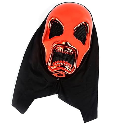 YIZITU Gruseliger Totenkopf für Erwachsene, Halloween, Totenkopf, Kopfbedeckung, Totenkopf, Gesicht, Halloween-Kostüm, Zubehör für Erwachsene, Cosplay von YIZITU