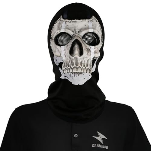 YIZITU Halloween Gruseliger Totenkopf Halloween Cosplay Prop Vollkopf Maske Halloween Cosplay Kostüm Zubehör für Erwachsene Halloween Für Erwachsene Gruselig Realistisch von YIZITU