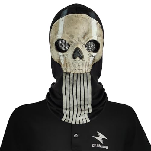 YIZITU Halloween Gruseliger Totenkopf Halloween Cosplay Prop Vollkopf Maske Halloween Cosplay Kostüm Zubehör für Erwachsene Halloween Für Erwachsene Gruselig Realistisch von YIZITU