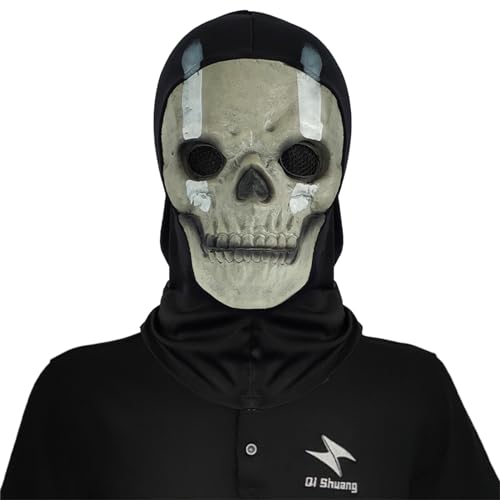 YIZITU Halloween Gruseliger Totenkopf Halloween Cosplay Prop Vollkopf Maske Halloween Cosplay Kostüm Zubehör für Erwachsene Halloween Für Erwachsene Gruselig Realistisch von YIZITU
