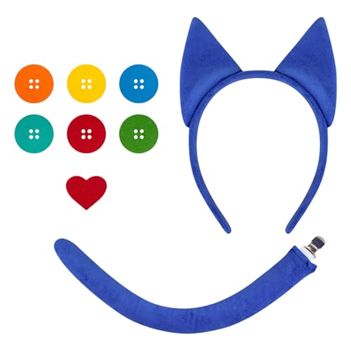 YIZITU Halloween-Katzen-Kostüm, Zubehör, Katzenohren, Stirnband, Schwanz, Halloween-Katzen-Verkleidung, Outfits für Kinder, Mädchen, Frauen, Cosplay YIZITU Halloween-Katzen-Kostüm, Zubehör, Katzenohren, Stirnband, Schwanz, Halloween-Katzen-Verkleidung, Outfits für Kinder, Mädchen, Frauen, Cosplay von YIZITU