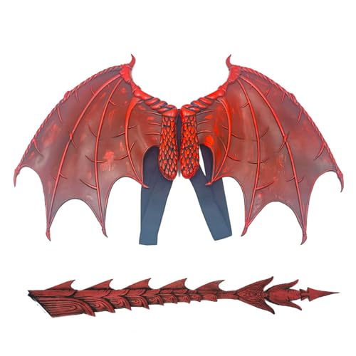 YIZITU Halloween-Kostüm, Rollenspiel-Kostüm, Drachenflügel-Requisite, Kinder, Halloween, Drachenflügel, Cosplay, Kostüm, Foto-Requisiten, verstellbar für verschiedene Körperformen von YIZITU