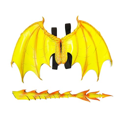 YIZITU Halloween-Kostüm, Rollenspiel-Kostüm, Drachenflügel-Requisite, Kinder, Halloween, Drachenflügel, Cosplay, Kostüm, Foto-Requisiten, verstellbar für verschiedene Körperformen von YIZITU