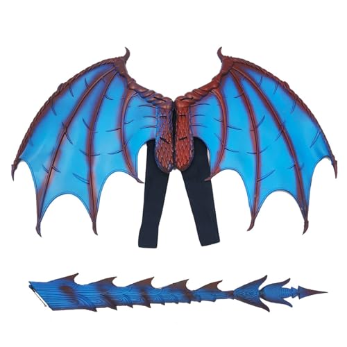 YIZITU Halloween-Kostüm, Rollenspiel-Kostüm, Drachenflügel-Requisite, Kinder, Halloween, Drachenflügel, Cosplay, Kostüm, Foto-Requisiten, verstellbar für verschiedene Körperformen von YIZITU