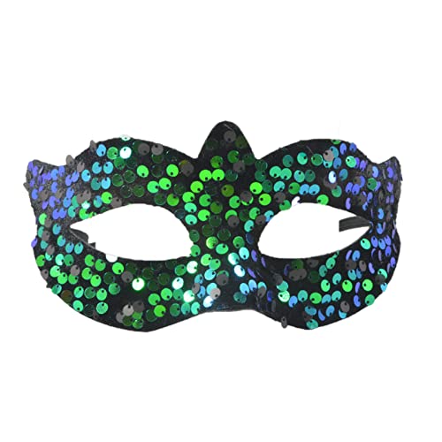 YIZITU Halloween-Party, hübsche Maskerade, leicht, halbes Gesicht, Pailletten, Abendball für Damen, Pailletten, Halloween-Party, Frauen, Maskerade, Abend, Abschlussball von YIZITU