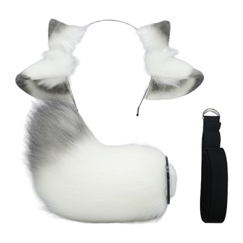 YIZITU Halloween-Schaf-Kostüm-Set mit Schafohren, Stirnband, Schafschwanz für Kinder und Erwachsene, Weihnachten, Cosplay, Schaf, Rollenspiel-Outfit YIZITU Halloween-Schaf-Kostüm-Set mit Schafohren, Stirnband, Schafschwanz für Kinder und Erwachsene, Weihnachten, Cosplay, Schaf, Rollenspiel-Outfit von YIZITU