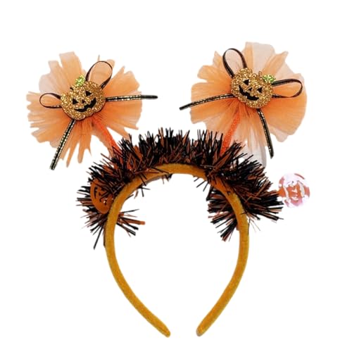 YIZITU Halloween-Stirnband, Kürbis/Totenkopf-Kopfschmuck, Cosplay-Stirnband, Party-Kopfschmuck, Haarschmuck, Geschenke, Stirnbänder für Frauen von YIZITU