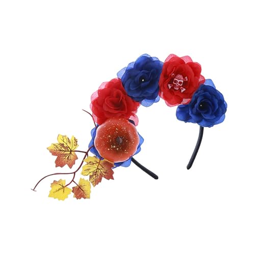 YIZITU Halloween Stirnband Kürbis Schädel Kopfschmuck Cosplay Stirnband Party Kopfschmuck Haarreifen Haarschmuck Geschenke Party Kopfstück von YIZITU