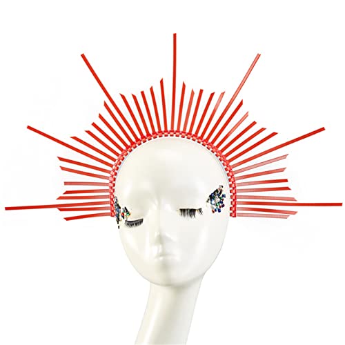 YIZITU Halos Krone Tiaras Stirnband Damen Halloween Kostüm Kopfschmuck Gothics Haarschmuck von YIZITU