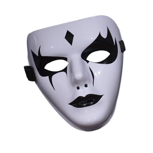 YIZITU Handbemalte Halloween-Maske, Maskerade, Straßentanz, Dämonen, Step-Dance-Maske, für Cosplay, Party, Halloween von YIZITU