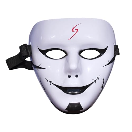 YIZITU Handbemalte Halloween-Maske, Maskerade, Straßentanz, Dämonen, Step-Dance-Maske, für Cosplay, Party, Halloween von YIZITU