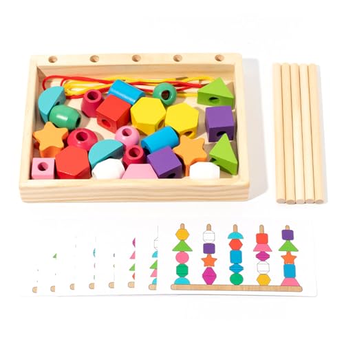 YIZITU Holz Geometrische Kognition Stapel Block Spielzeug Tragbare Kinder Gehirnentwicklung Vorschuldwachung Perlen Spielzeug Für Kinder Fadenperlen Holz Kleinkind Großer Kleinkind YIZITU Holz Geometrische Kognition Stapel Block Spielzeug Tragbare Kinder Gehirnentwicklung Vorschuldwachung Perlen Spielzeug Für Kinder Fadenperlen Holz Kleinkind Großer Kleinkind von YIZITU