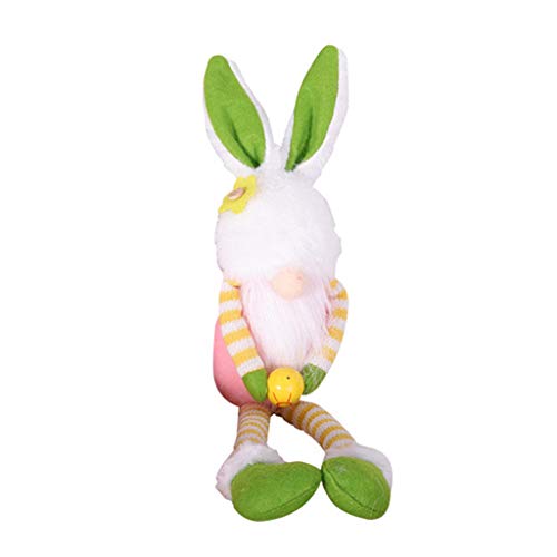 YIZITU Karotten Eier Hase Handgefertigt Schwedisch Skandinavian Tomte Feenury Ornamente Dekorationen Hasen Gnomes Plüsch von YIZITU