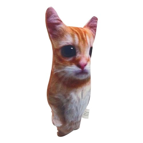 YIZITU Katzen Plüschkissen Kleine Stehende Kätzchen Weiche Tröstliche Kissen Für Die Heimdekoration Süßes Katzen Kissen von YIZITU