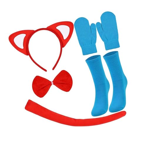 YIZITU Katzenkostüm-Set, Katzenohren, Stirnband, Fliege, Schwanz, Handschuhe, Socken, Tier-Cosplay-Outfit für Kinder, Jungen, Mädchen, Weihnachten, Halloween YIZITU Katzenkostüm-Set, Katzenohren, Stirnband, Fliege, Schwanz, Handschuhe, Socken, Tier-Cosplay-Outfit für Kinder, Jungen, Mädchen, Weihnachten, Halloween von YIZITU