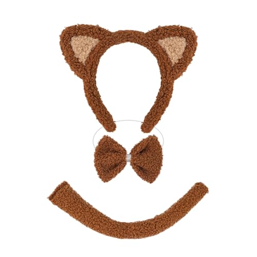 YIZITU Katzenkostüm-Set, Zubehör, Katzenohren, Stirnbänder, Schwanz, Fliege, Tierkostüme, Cosplay, Kostüme für Halloween, Weihnachten, Party YIZITU Katzenkostüm-Set, Zubehör, Katzenohren, Stirnbänder, Schwanz, Fliege, Tierkostüme, Cosplay, Kostüme für Halloween, Weihnachten, Party von YIZITU
