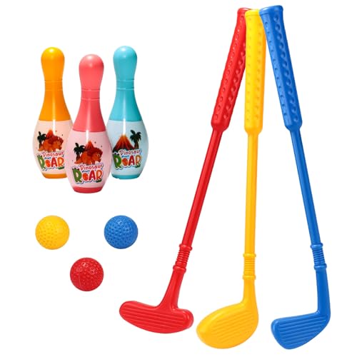 YIZITU Kinder-Golfschläger-Set mit Golf- und Bowling-Pin für Indoor-Eltern, Kinder, Übungs- und Outdoor-Trainingsspiel, Kinder-Reise-Set mit Tasche YIZITU Kinder-Golfschläger-Set mit Golf- und Bowling-Pin für Indoor-Eltern, Kinder, Übungs- und Outdoor-Trainingsspiel, Kinder-Reise-Set mit Tasche von YIZITU