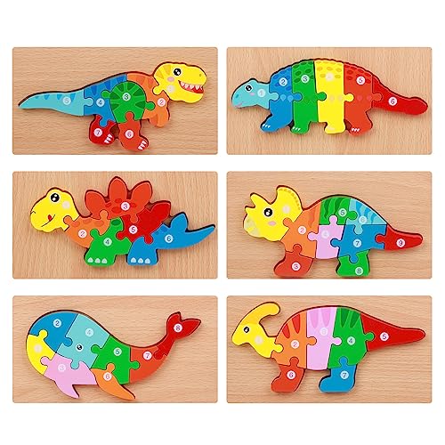 YIZITU Kleinkind Rätsel Dinosaurierfahrzeuge Holzrätsel Für Kinder 3 Jahre Alte Bildungsspielzeug Für Vorschuljungen Und Mädchen YIZITU Kleinkind Rätsel Dinosaurierfahrzeuge Holzrätsel Für Kinder 3 Jahre Alte Bildungsspielzeug Für Vorschuljungen Und Mädchen von YIZITU